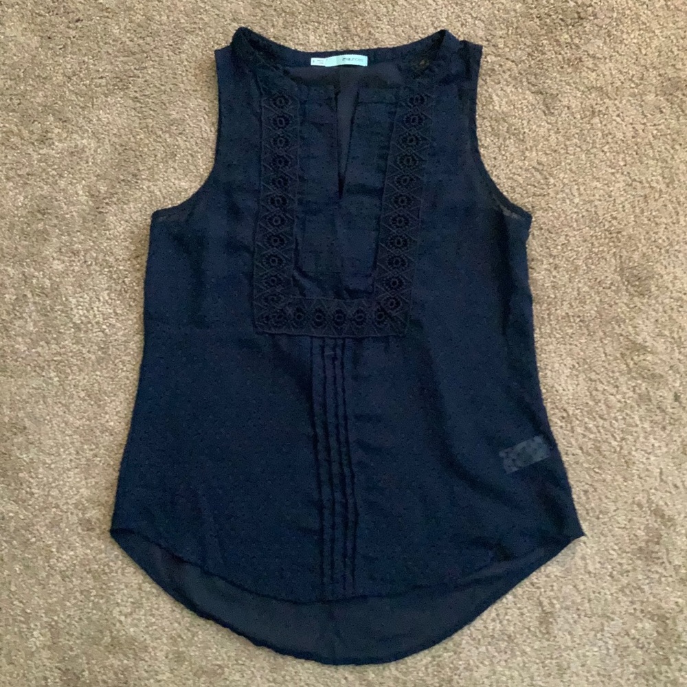 Navy Blue Dress Tank Top